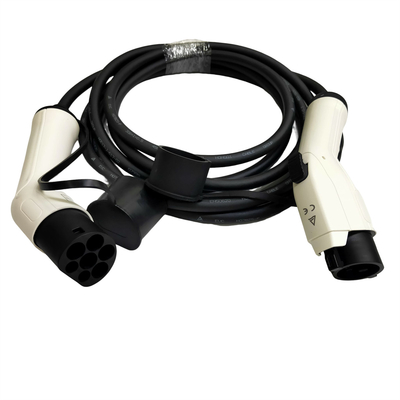 IEC62196 EV Pengisi Daya Portabel 1 Fase 32A Untuk AC 2 Soket Schuko Pengisian Plug