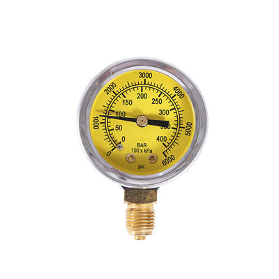 Harga bagus Manometer Pengukur Tekanan Gas Mobil CNG Kuning Gas Alam 54mm 63mm on line