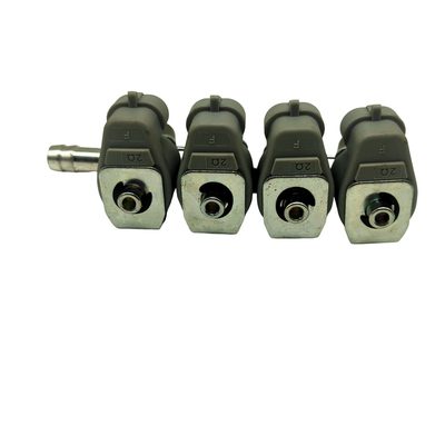 Gray 2 Ohm LN-LIG1 LPG CNG Injector Rail Untuk Injector Otomotif 4 Silinder