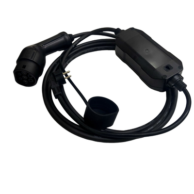 IEC62196 Standar 2.1 Schuko Charging Plug Pengisi Daya Portabel EV Dengan Kabel TPU