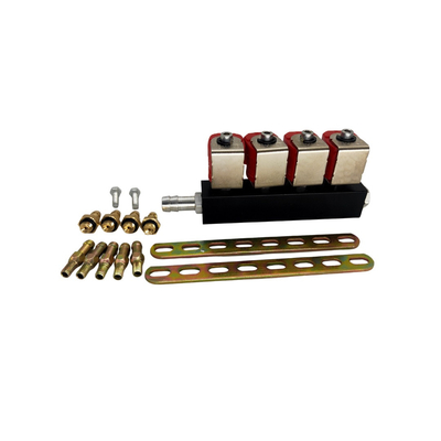 4 Cylinder LVTK04 LPG CNG Injector Rail Untuk Kit Konversi CNG / GPL Untuk Semua Mobil