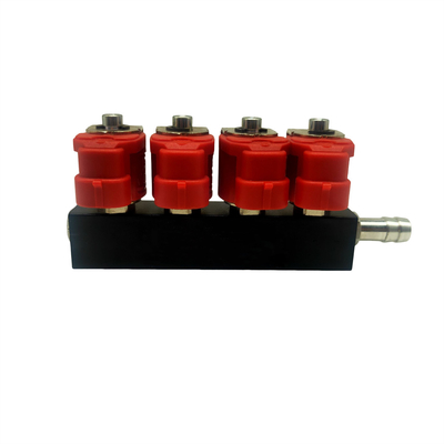 4 Cylinder LVTK04 LPG CNG Injector Rail Untuk Kit Konversi CNG / GPL Untuk Semua Mobil