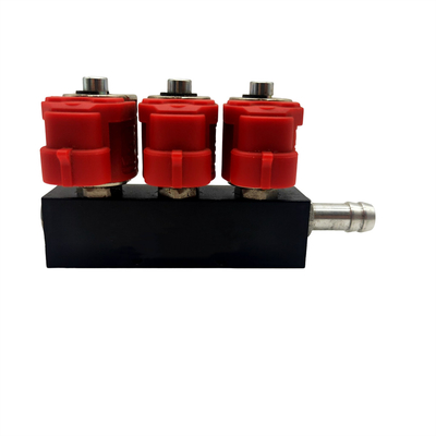 Merah 2 Ohm / 3 Ohm 3 Silinder LN-VTK03 Untuk Rel Injektor Umum CNG / LPG