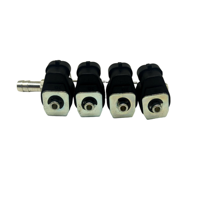 LN-LIG1 4 Cylinder Black Injector Rail untuk Sistem Injeksi Berurutan 2 Ohm / 3 Ohm