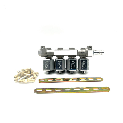 Sistem Injeksi Bahan Bakar LPG CNG 2 Ohm Atau 3 Ohm Grey Injector Rail untuk Autogas