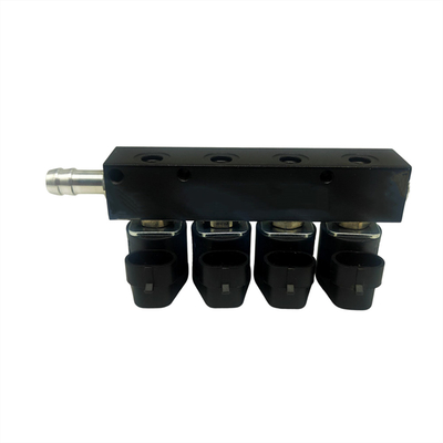 Injektor CNG LPG 12V paduan untuk kendaraan 4 silinder diuji profesional 3 Ohm resistensi