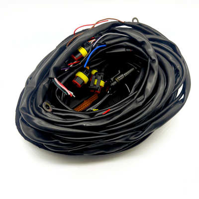 56 Pin ECU Wiring Harness dengan Multiple Connector dan Perlindungan Pipe PVC