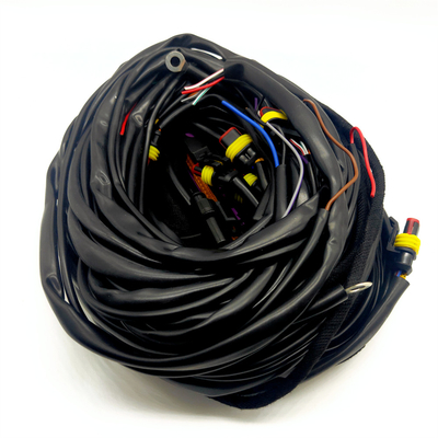 56 Pin ECU Wiring Harness dengan Multiple Connector dan Perlindungan Pipe PVC