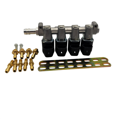 Rel Injektor LPG/CNG Alloy 4-Takt dengan Resistensi 3 Ohm untuk Mobil CNG atau LPG 4-silinder