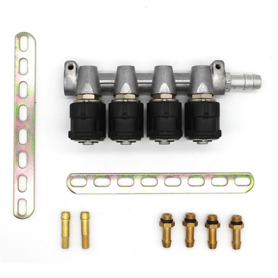 Rel Injektor LPG/CNG Alloy 4-Takt dengan Resistensi 3 Ohm untuk Mobil CNG atau LPG 4-silinder