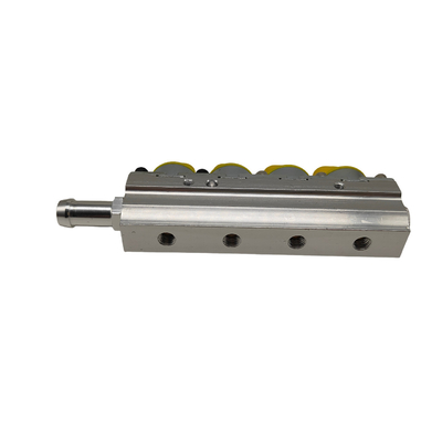 Yellow Silver Rail Injector Professional Diuji untuk Mobil 4 Silinder CNG atau LPG