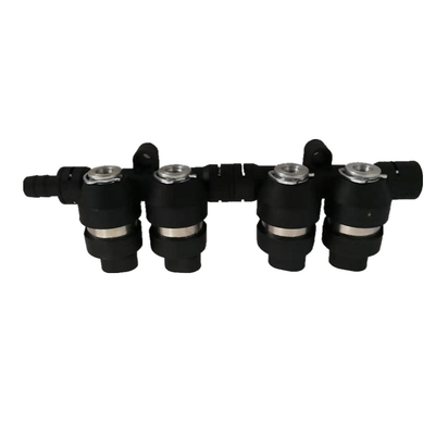 Rakitan 4 Silinder Hitam LPG CNG Penyuntik Rel 2Ohm / 3Ohm