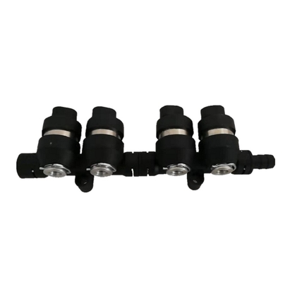 Rakitan 4 Silinder Hitam LPG CNG Penyuntik Rel 2Ohm / 3Ohm
