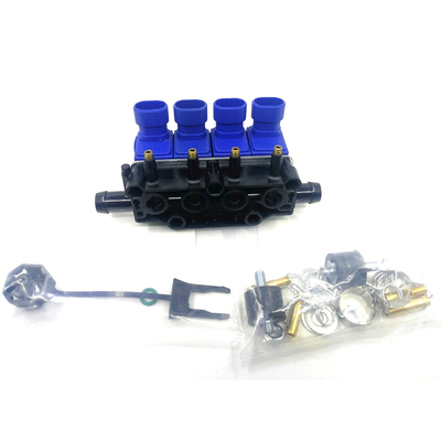 Aluminium 3Ohm CNG Fuel Penyuntiks Rel Injektor Bahan Bakar LPG Untuk Mesin Silinder 2/3/4