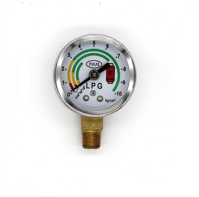 0-10kg / Cm³ Pengukur Manometer LPG Perak Pengukur Tekanan Gas LPG IP65