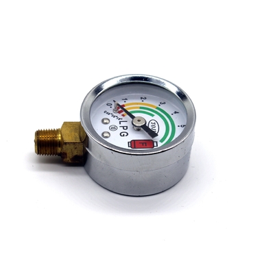 0-10kg / Cm³ Pengukur Manometer LPG Perak Pengukur Tekanan Gas LPG IP65